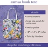 image:imagekate spade new york Canvas Tote Bag for Women Cute Tote Bag for Work or Teacher Canvas Beach Bag Book Tote with PocketPaint By Numbers