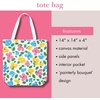 image:imagekate spade new york Canvas Tote Bag for Women Cute Tote Bag for Work or Teacher Canvas Beach Bag Book Tote with PocketPainterly Bouquet