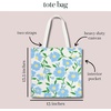image:imagekate spade new york Canvas Tote Bag for Women Cute Tote Bag for Work or Teacher Canvas Beach Bag Book Tote with PocketSunshine Floral