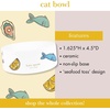image:imagekate spade new york Cat Bowl Durable Ceramic Pet Bowl for Food and Water Seafood Toss