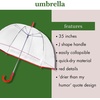 image:imagekate spade new york Clear Umbrella for Rain Large Bubble Umbrella for Adults with Floral DesignDrier Than My Humor