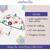 image:imagekate spade new york Clear Umbrella for Rain Large Bubble Umbrella for Adults with Floral DesignGingham Garden