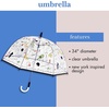 image:imagekate spade new york Clear Umbrella for Rain Large Bubble Umbrella for Adults with Floral DesignNew York Dream