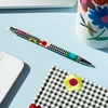 image:imagekate spade new york Click Pen Gold Metal Pen for Note Taking Pen With Clip and Click Button Gingham Garden