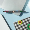 image:imagekate spade new york Click Pen Gold Metal Pen for Note Taking Pen With Clip and Click Button Gingham Garden