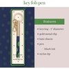 image:imagekate spade new york Colorful Metal Ink Pen Key Fob Black Ink Ballpoint Keychain Pen Sonnet Dot