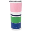 image:imagekate spade new york Cute Floral Stainless Steel Mug 24 Ounce Travel Tumbler Double Wall Insulated Cup with Lid Ocean Stripe