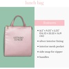 image:imagekate spade new york Cute Lunch Bag for Women Large Capacity Lunch Tote Adult Lunch Box with Silver Thermal Insulated Interior Lining and Storage Pocket Lets Do Lunch