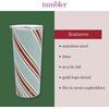 image:imagekate spade new york Cute Stainless Steel Mug 24 Ounce Travel Tumbler Double Wall Insulated Cup with Lid Luna Stripe