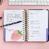 image:imagekate spade new york Daily Planner 20252026 Medium Agenda August 2025December 2026 Hardcover Weekly and Monthly Spiral Planner with Stickers Coastal GardenCoastal Garden
