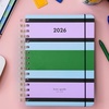 image:imagekate spade new york Daily Planner 2026 Large Agenda JanuaryDecember 2026 Hardcover Weekly and Monthly Spiral Planner with Stickers Downtown Stripe