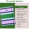 image:imagekate spade new york Daily Planner 2026 Large Agenda JanuaryDecember 2026 Hardcover Weekly and Monthly Spiral Planner with Stickers Downtown Stripe