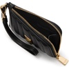 image:imagekate spade new york Deco Quilted Leather Coin Card case WristletBlack