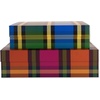 image:imagekate spade new york Decorative Storage Boxes with Lids 2 Pack Sturdy Organizer Storage Bins Includes Medium and Large Nesting Boxes with Magnetic Closure Grand Plaid Duo