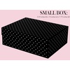 image:imagekate spade new york Decorative Storage Boxes with Lids 3 Pack Sturdy Organizer Storage Bins Includes Small Medium Large Pink Nesting Boxes with Magnetic Closure Gold Dot with ScriptDots and Stripes