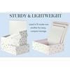 image:imagekate spade new york Decorative Storage Boxes with Lids 3 Pack Sturdy Organizer Storage Bins Includes Small Medium Large Pink Nesting Boxes with Magnetic Closure Gold Dot with ScriptGold Dot with Script
