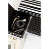 image:imagekate spade new york Decorative Storage Boxes with Lids 3 Pack Sturdy Organizer Storage Bins Includes Small Medium Large Pink Nesting Boxes with Magnetic Closure Gold Dot with ScriptDots and Stripes