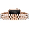 image:imagekate spade new york Designer Interchangeable Stainless Steel Band Compatible with Your 384041mm Apple Watch Series 987654321SERose GoldWhite