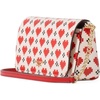 image:imagekate spade new york Devin Colorblocked Saffiano Leather Flap Chain WalletPixel Hearts Cream Multi