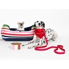 image:imagekate spade new york Dog Dish for Food and Water Stainless Steel Bowl with NonSlip Base 4 Cup 32oz Capacity Large Pet Food Bowl or Water Dish for Dogs Navy GinghamAdventure Stripe