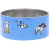 image:imagekate spade new york Dog Dish for Food and Water Stainless Steel Bowl with NonSlip Base 4 Cup 32oz Capacity Large Pet Food Bowl or Water Dish for Dogs Navy GinghamRaining Cats and Dogs