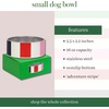image:imagekate spade new york Dog Dish for Food and Water Stainless Steel Bowl with NonSlip Base 4 Cup 32oz Capacity Large Pet Food Bowl or Water Dish for Dogs Lets Do LunchAdventure Stripe