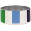 image:imagekate spade new york Dog Dish for Food and Water Stainless Steel Bowl with NonSlip Base 4 Cup 32oz Capacity Large Pet Food Bowl or Water Dish for Dogs Navy GinghamAdventure Stripe
