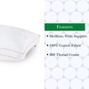 image:imagekate spade new york Endless Loft Pillow 18 x 36 Medium Firm Pillow with FoamCore and 2 Gusset for Maximum Support Best for Back or Side Sleepers King WhiteQueen