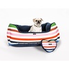 image:imagekate spade new york Fancy Dog Bed 27 x 22 x 12 Pet Mat for Small and Medium Dogs Cute Plush Puppy Bed with Removable Washable Cover and SlipResistant Bottom Adventure StripeAdventure Stripe