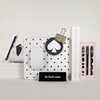 image:imagekate spade new york Fine Tip Pen Set of 3 Black Ink Pens with Acrylic Desk Organizer Tray Dots and StripesDots and Stripes