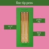 image:imagekate spade new york Fine Tip Pens 3 Black Ink Fine Point for Note Taking Gold