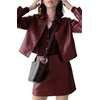 image:imagekate spade new york Halo Fine Grain Leather Mini BucketGlazed Hot Fudge
