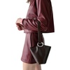 image:imagekate spade new york Halo Fine Grain Leather Mini BucketGlazed Hot Fudge