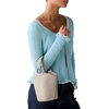 image:imagekate spade new york Halo Fine Grain Leather Mini BucketMilk Glass Suede