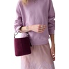 image:imagekate spade new york Halo Fine Grain Leather Mini BucketPurple Agate Suede