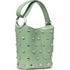 image:imagekate spade new york Halo Fine Grain Leather Mini BucketStudded Crisp Sage