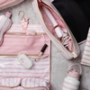 image:imagekate spade new york Hanging Toiletry Bag Goddess Stripe  85 x 1275 x 6 Travel Organizer with Gold Hook 2 Large Bottle Compartments Mesh amp Clear Pockets Nylon amp Mesh