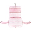 image:imagekate spade new york Hanging Toiletry Bag Goddess Stripe  85 x 1275 x 6 Travel Organizer with Gold Hook 2 Large Bottle Compartments Mesh amp Clear Pockets Nylon amp Mesh