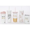 image:imagekate spade new york Insulated Bridal Stainless Steel Wine Tumbler 16 Ounce Double Wall Tumbler for Bride to Be Stemless Travel Cup with Lid Miss to Mrs White