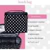 image:imagekate spade new york Insulated Lunch Tote Small Lunch Cooler Cute Lunch Bag for Women Floral Thermal Bag with Double Zipper Close and Carrying Handle Spade Flower StripePolka Dots