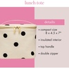 image:imagekate spade new york Insulated Lunch Tote Small Lunch Cooler Cute Lunch Bag for Women Thermal Bag with Double Zipper Close and Carrying Handle Large Deco DotLarge Deco Dot