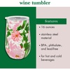 image:imagekate spade new york Insulated Stainless Steel Wine Tumbler 16 Ounce Double Wall Tumbler Floral Stemless Travel Cup with Lid Hidden GardenHidden Garden