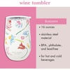 image:imagekate spade new york Insulated Stainless Steel Wine Tumbler 16 Ounce Double Wall Tumbler Floral Stemless Travel Cup with Lid Hidden GardenJoyful Garden