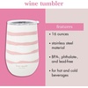 image:imagekate spade new york Insulated Stainless Steel Wine Tumbler 16 Ounce Double Wall Tumbler Stemless Travel Cup with Lid Goddess StripeGoddess Stripe