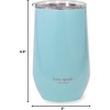 image:imagekate spade new york Insulated Stainless Steel Wine Tumbler 16 Ounce Double Wall Tumbler Stemless Travel Cup with Lid Goddess StripeHappy Hour
