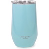 image:imagekate spade new york Insulated Stainless Steel Wine Tumbler 16 Ounce Double Wall Tumbler Stemless Travel Cup with Lid Goddess StripeHappy Hour