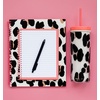 image:imagekate spade new york Insulated Tumbler with Reusable Straw Leopard Print 24 Ounce Acrylic Travel Cup with Lid Forest FelineMulticolor