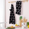 image:imagekate spade new york Joy Dot Kitchen Towels 2Pack Set Absorbent 100 Cotton Velour Navy BlueCream 17x28BlackBeige