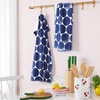 image:imagekate spade new york Joy Dot Kitchen Towels 2Pack Set Absorbent 100 Cotton Velour Navy BlueCream 17x28Navy BlueCream
