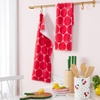 image:imagekate spade new york Joy Dot Kitchen Towels 2Pack Set Absorbent 100 Cotton Velour Navy BlueCream 17x28RedRose Pink
